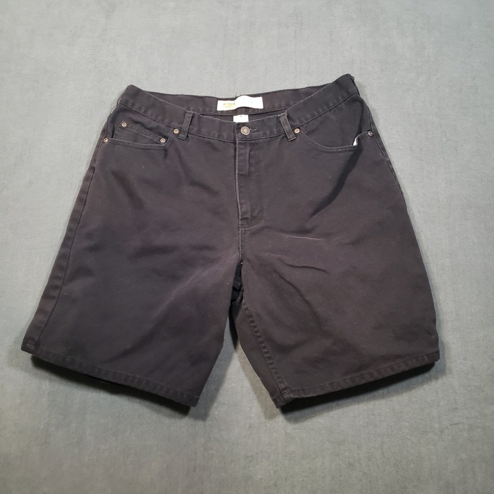 Route 66 Denim Shorts Mens 36 Black Relaxed‎ Fit Cotton 5-Pocket Casual